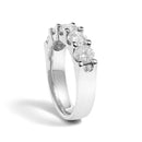 14K White Gold 2.0 Cttw Round Diamond Five Stone Band Ring-4