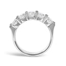 14K White Gold 2.0 Cttw Round Diamond Five Stone Band Ring-5