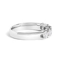 14K White Gold 1.00 Cttw Diamond 5 Stone Band Ring-2