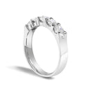 14K White Gold 1.00 Cttw Diamond 5 Stone Band Ring-4
