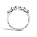 14K White Gold 1.00 Cttw Diamond 5 Stone Band Ring-5