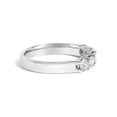 14K White Gold 3/4 Cttw Diamond 5 Stone Band Ring-2