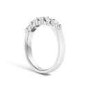 14K White Gold 3/4 Cttw Diamond 5 Stone Band Ring-4