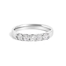 14K White Gold 1/2 Cttw Diamond 5 Stone Band Ring-1