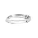 14K White Gold 1/2 Cttw Diamond 5 Stone Band Ring-2