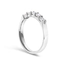 14K White Gold 1/2 Cttw Diamond 5 Stone Band Ring-4