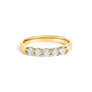 14K White Gold 1/2 Cttw Diamond 5 Stone Band Ring-6