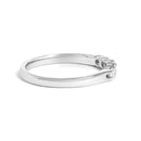 14K White Gold 1/4 Cttw  Diamond 5 Stone Band Ring-2