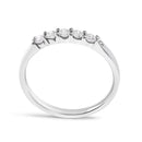 14K White Gold 1/4 Cttw  Diamond 5 Stone Band Ring-5