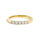14K White Gold 1/4 Cttw  Diamond 5 Stone Band Ring-6