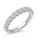 14K White Gold 1.00 Cttw Round Diamond Prong Set Wedding Band-3