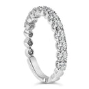 14K White Gold 1.00 Cttw Round Diamond Prong Set Wedding Band-4