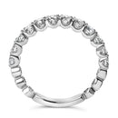 14K White Gold 1.00 Cttw Round Diamond Prong Set Wedding Band-5