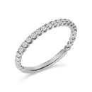 14K White Gold 1/4 Cttw Round Diamond Prong Set Wedding Band-3