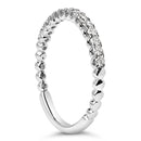 14K White Gold 1/4 Cttw Round Diamond Prong Set Wedding Band-4