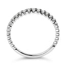 14K White Gold 1/4 Cttw Round Diamond Prong Set Wedding Band-5