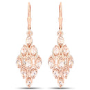 18K Rose Gold Plated 2.70 Carat Genuine Morganite .925 Sterling Silver Earrings-1
