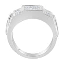 Men's 14K White Gold Diamond Cluster Ring (2 cttw, G-H Color, SI1-SI2 Clarity)-4