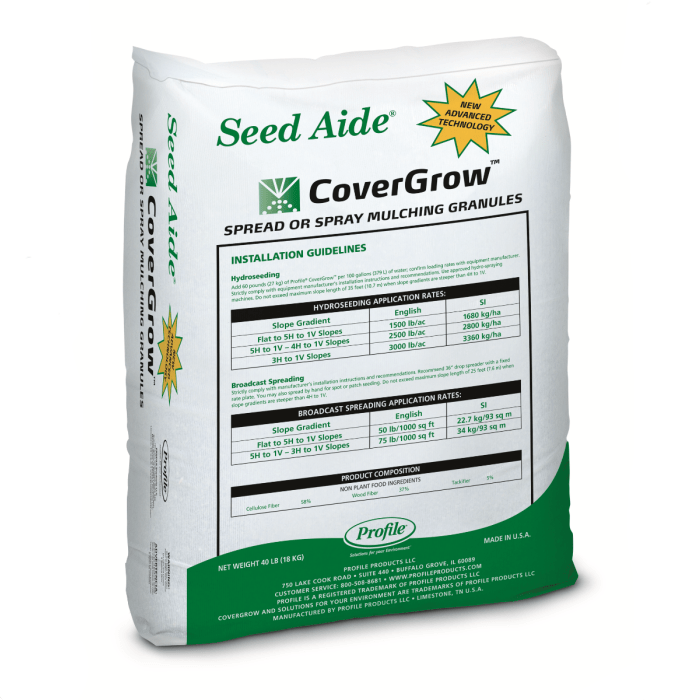 Seed Aide Cover Grow - Water Retaining Seed Starting Mulch