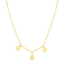 14k Yellow Gold Mom Necklace with Circle Drops-3