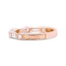 14K Rose Gold 3/8 Cttw Baguette and Round Diamond Bridal Band - (H-I Color, VS1-VS2 Clarity) - Size 6.75-12