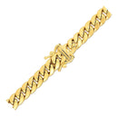 6.65mm 10k Yellow Gold Semi Solid Miami Cuban Chain-2