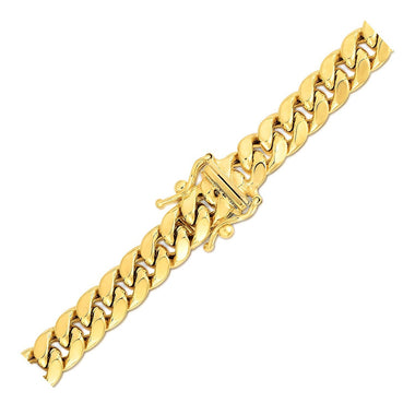 6.65mm 10k Yellow Gold Semi Solid Miami Cuban Chain - 0