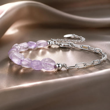 925 Sterling Silver & White Gold Plated Crystal Bracelet 16+5cm for Women - 0
