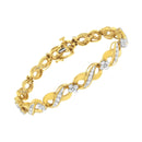 10K Yellow Gold Round-Cut Diamond Infinite Love Bracelet (1.00 cttw, I-J Color, I2-I3 Clarity)-3