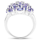 7.08 Carat Genuine Tanzanite .925 Sterling Silver Ring-2