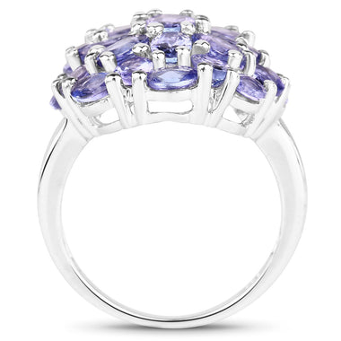 7.08 Carat Genuine Tanzanite .925 Sterling Silver Ring - 0