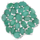 5.88 Carat Genuine Emerald .925 Sterling Silver Ring-1