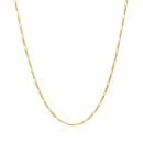 14k Yellow Gold Solid Figaro Chain 1.3mm-2