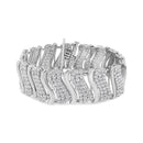 14K Yellow Gold 15.0 Cttw Diamond Chevron Wave 7.25" Inch Link Bracelet (J-K Color, I1-I2 Clarity)-1