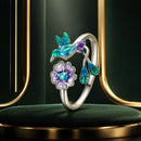 925 Sterling Silver Enamel 1.8mm Pavé Setting CZ Ring for Women-2
