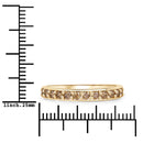 0.45 Carat Genuine Champagne Diamond 14K Yellow Gold Ring (I1-I2)-3