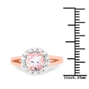 2.25 Carat Genuine Kunzite and White Topaz .925 Sterling Silver Ring-3