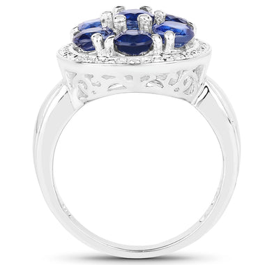 2.66 Carat Genuine Kyanite .925 Sterling Silver Ring - 0