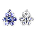 4.26 Carat Genuine Tanzanite .925 Sterling Silver Earrings-3