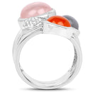 5.96 Carat Genuine Multi Stone .925 Sterling Silver Ring-2