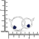 0.70 Carat Genuine Blue Sapphire .925 Sterling Silver Pendant-3