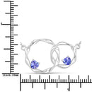 0.38 Carat Genuine Tanzanite .925 Sterling Silver Pendant-3