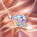 S925 Sterling Silver Adjustable Necklace with CZ Pendant for Women-1