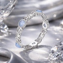 S925 Sterling Silver 4mm Plated Platinum Ring for Women Size 6.0-1