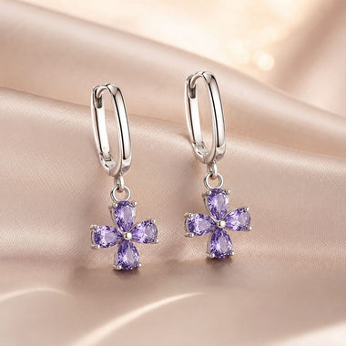 925 Sterling Silver Earrings with Pavé Setting CZ for Women - 0