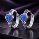 925 Sterling Silver Translucent Opal Earrings with CZ for Women-1