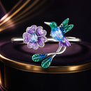 925 Sterling Silver Enamel 1.8mm Pavé Setting CZ Ring for Women-1