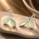 925 Sterling Silver Earrings with Synthetic Opal 1.5*1.3cm-1