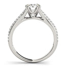 14k White Gold Double Prong Multirow Band Diamond Engagement Ring (1 1/8 cttw)-2