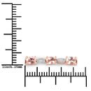 1.38 Carat Genuine Morganite and White Diamond .925 Sterling Silver Bracelet-3